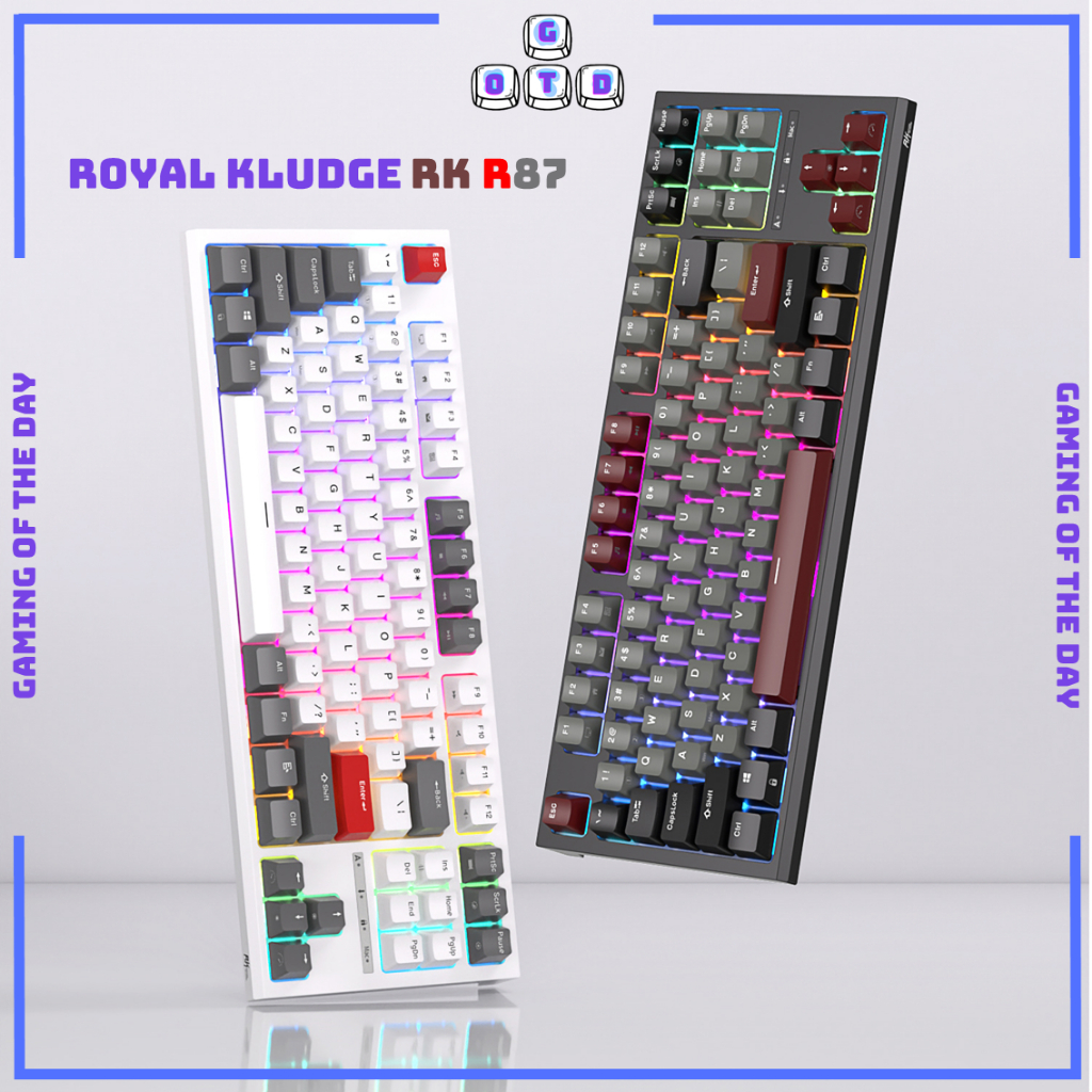 Royal Kludge RK R87 2nd Gen RGB TKL Mechanical Keyboard Hot-Swappable ...