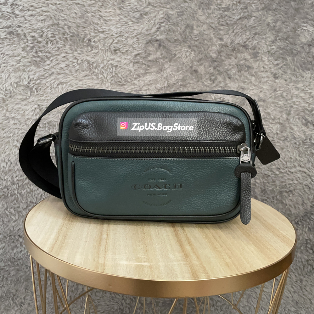 Coach THOMPSON SMALL CAMERA BAG GREEN MEN & WOMEN (100 Original