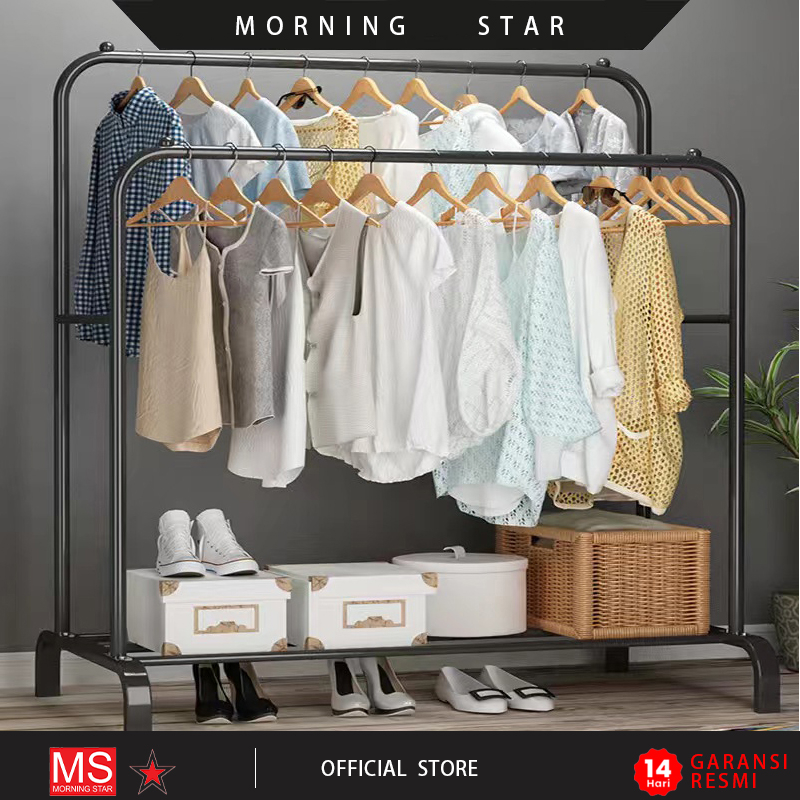 GANTUNGAN Double Display Clothes Rack/Clothes Hanger Stand/Multipurpose
