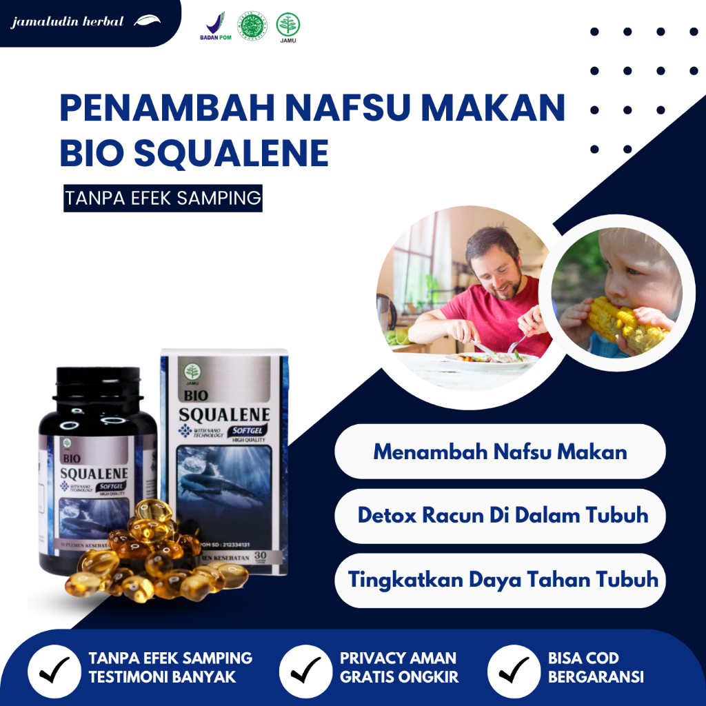 Bio Squalene Softgel 30 Capsules Original Appetite Enhancer