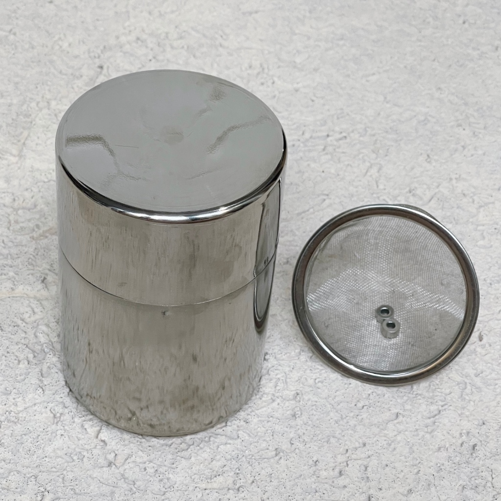 Matcha Powder Container+Strainer - Stainless Steel Container+Mesh ...