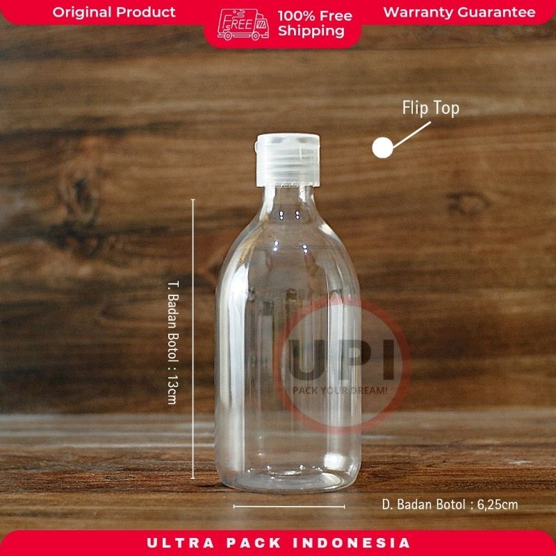 Vidi 300ML CLEAR PET Bottle+FLIP TOP - ULTRA PACK INDONESIA | Shopee