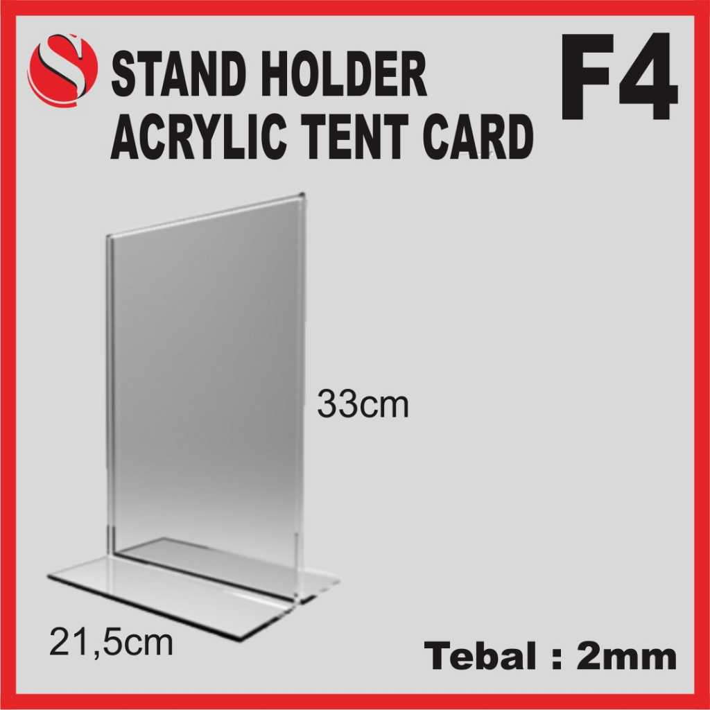 Acrylic F4/Tent Card Acrylic F4/Tent Card F4 Shopee Malaysia