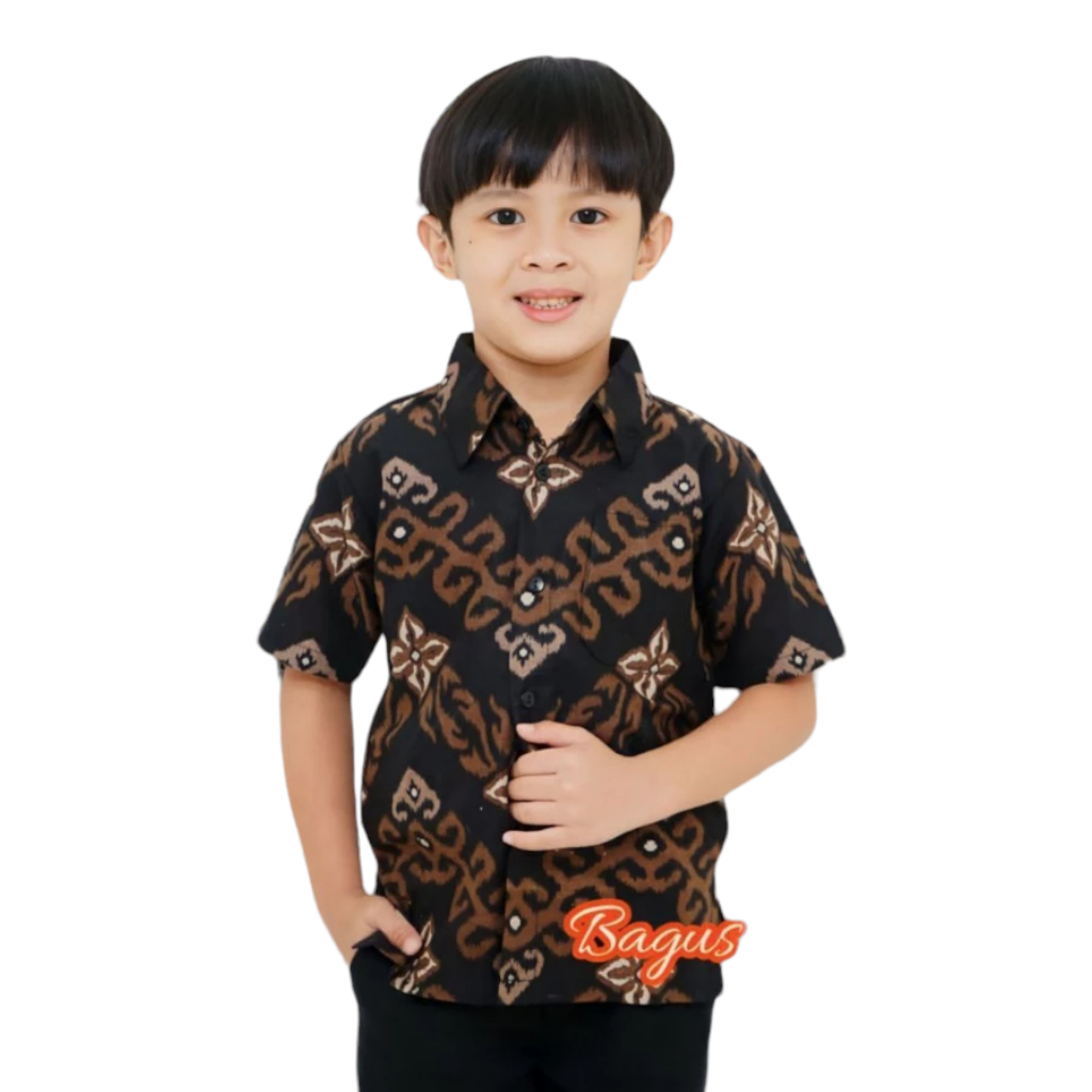 KEMEJA Boys Batik Shirts Short Sleeve 2-11 Years Old Cool Children's ...