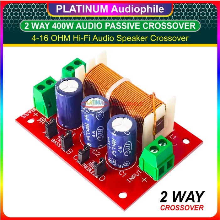 Passive Crossover 2 Way Passive Speaker Crossover Bass Treble YL2088