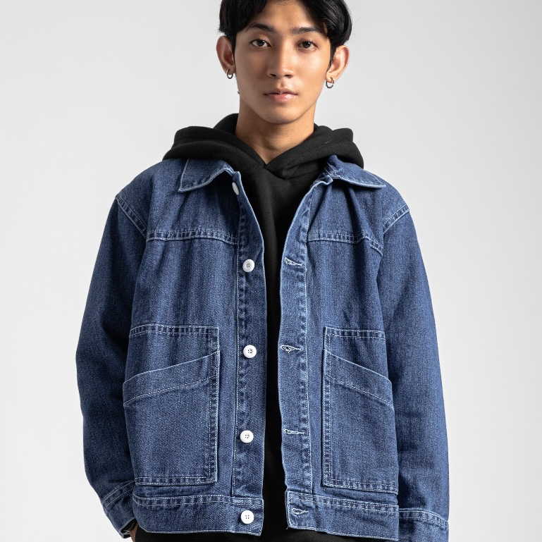 Hamata Studios - Japanese Denim Jacket in Blue | Shopee Malaysia