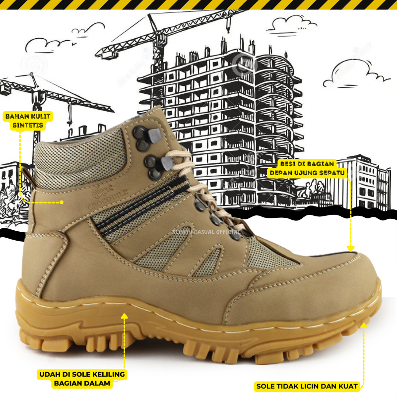 Crocodile steel toe outlet boots