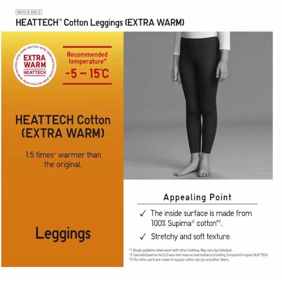 Uniqlo Heattech Extra Warm Leggings, Babies & Kids, Babies & Kids