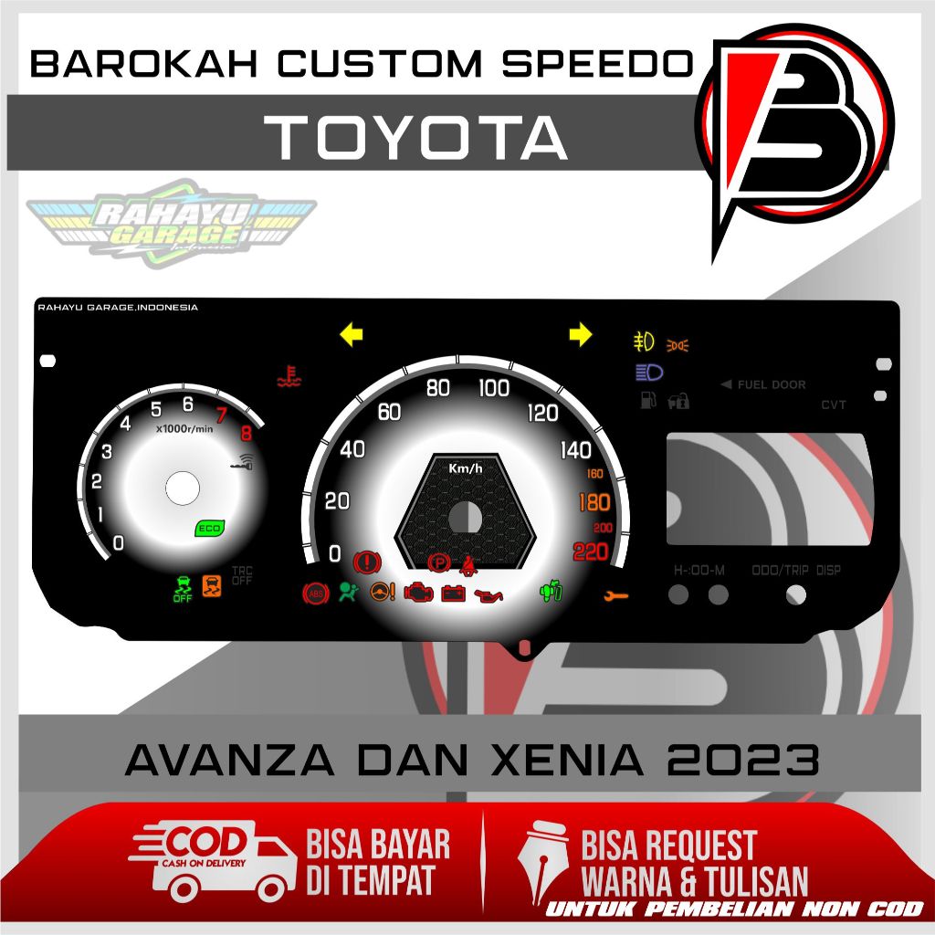 Avanza And xenia 2023 custom speedometer Board panel spido meter custom ...