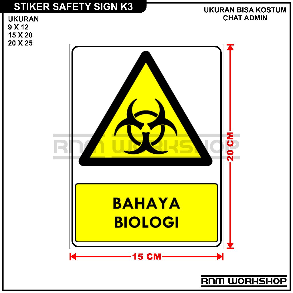 Safety SIGN Sticker K3 Biological Dangers Shopee Malaysia