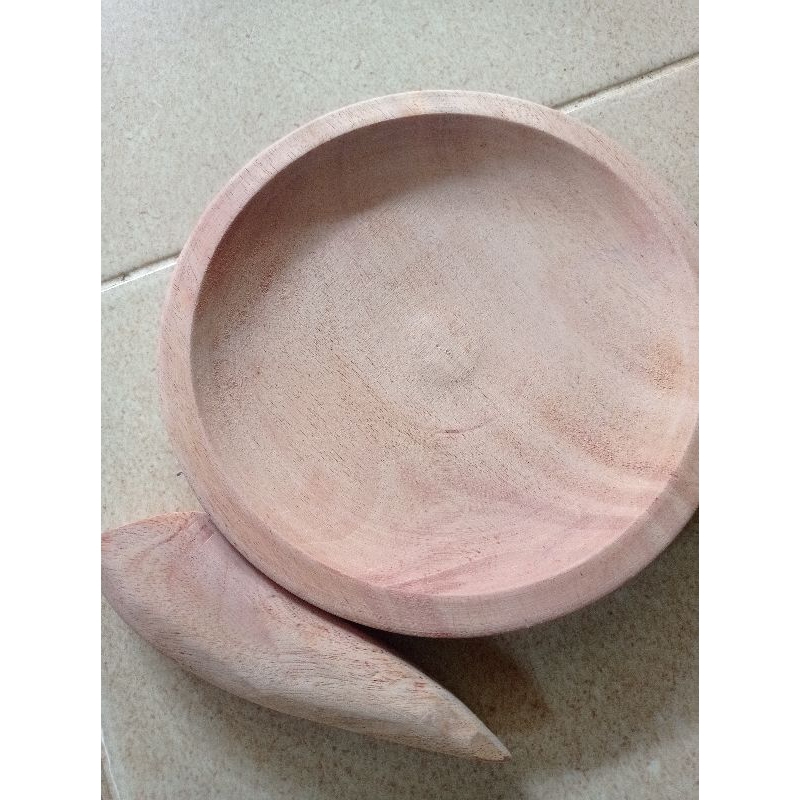 Kayu 20cm Wooden Mortar And Pestle Set Shopee Malaysia