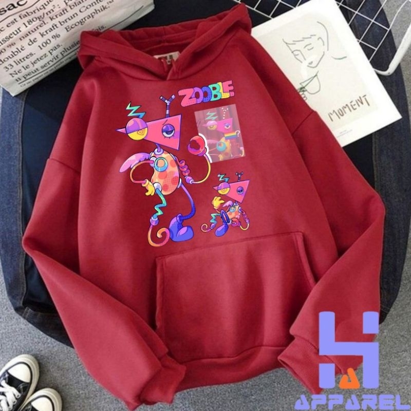 Pomni ZOOBLE Children's HOODIE Jacket THE AMAZING DIGITAL CIRCUS ZOOBLE ...