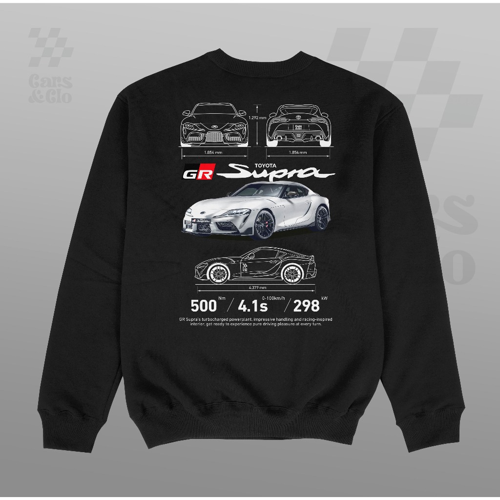 Cars and Clo - Toyota GR Supra MK5 Blueprint Sweater | Shopee Malaysia