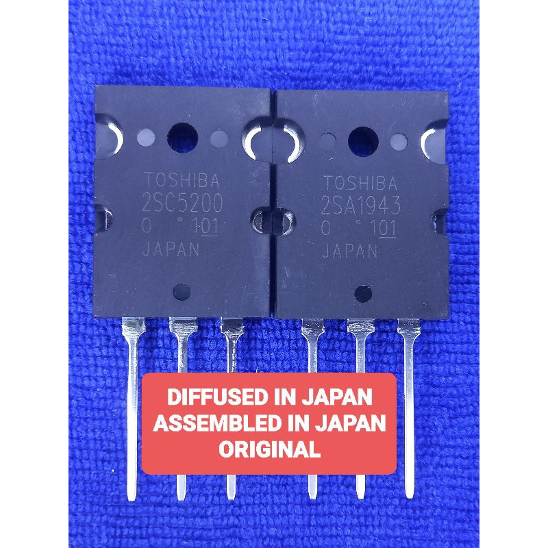 Toshiba TRANSISTOR 2SC5200 - 2SA1943 JAPAN Original TR 2SC 5200-2SA ...