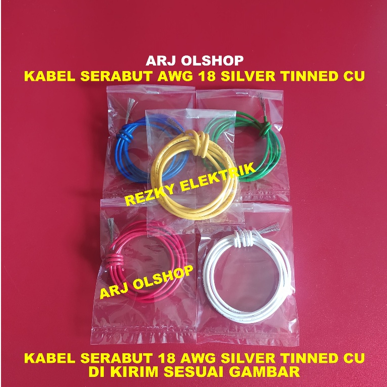 PUTIH Awg 18 Tinned CU AWG18 Cable Per Meter/ 18 AWG White Fiber Cable ...