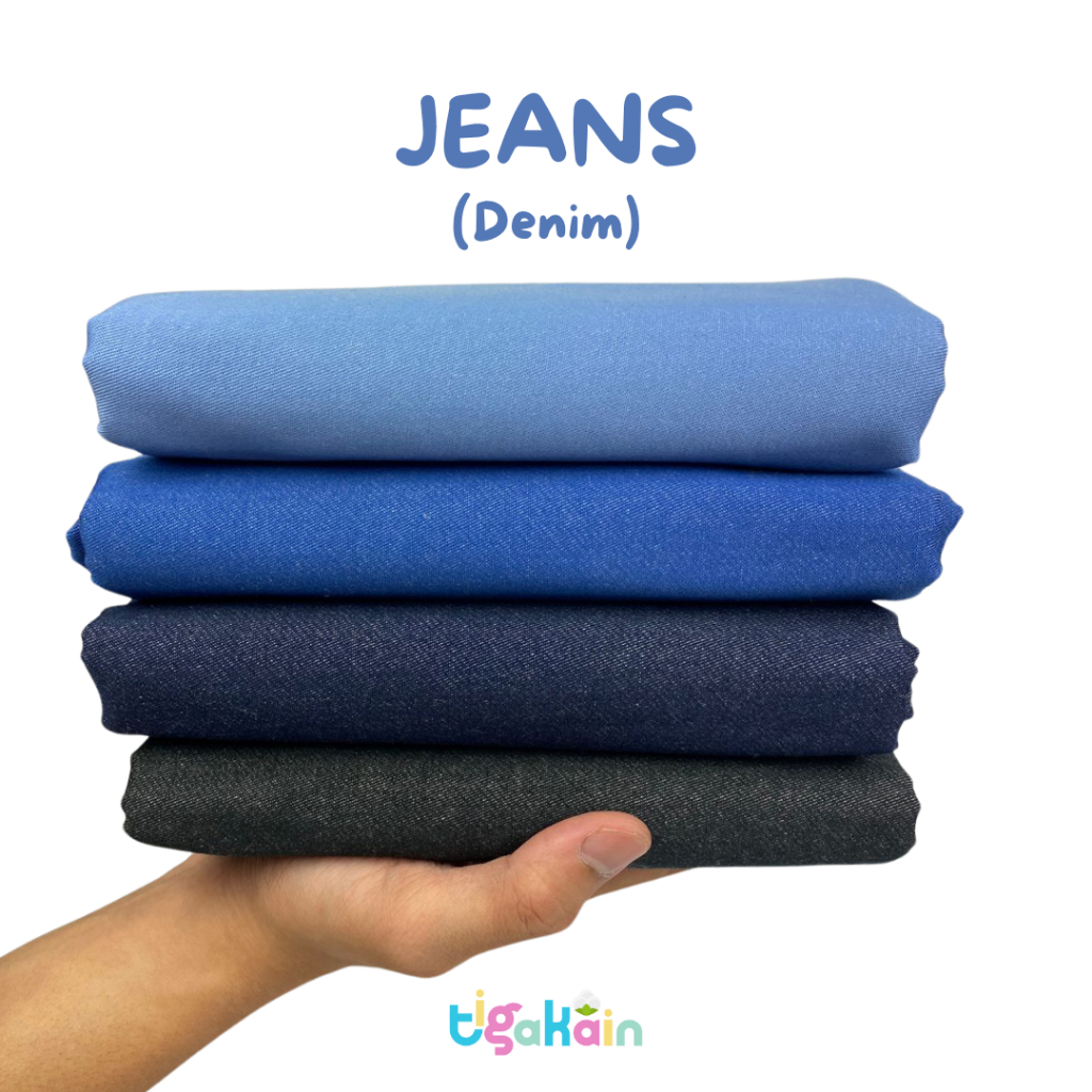 Meter Denim Fabric Jeans Material Shopee Malaysia