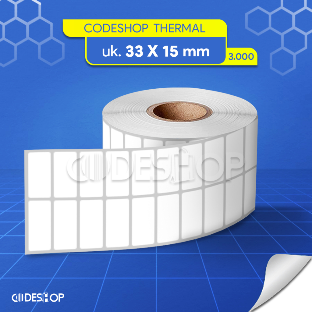 Thermal Label 33x15 mm Citizen Blueprint Barcode Printer Sticker ...