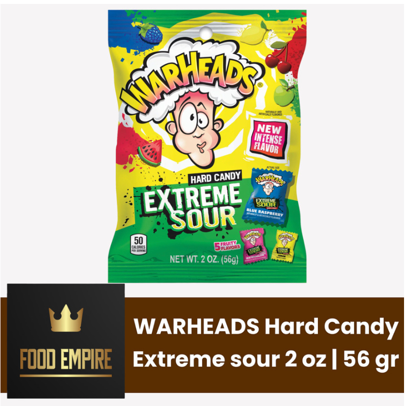 Warheads Extreme Sour Hard Candy 2 oz | Asem Candy 56 grams | Shopee ...