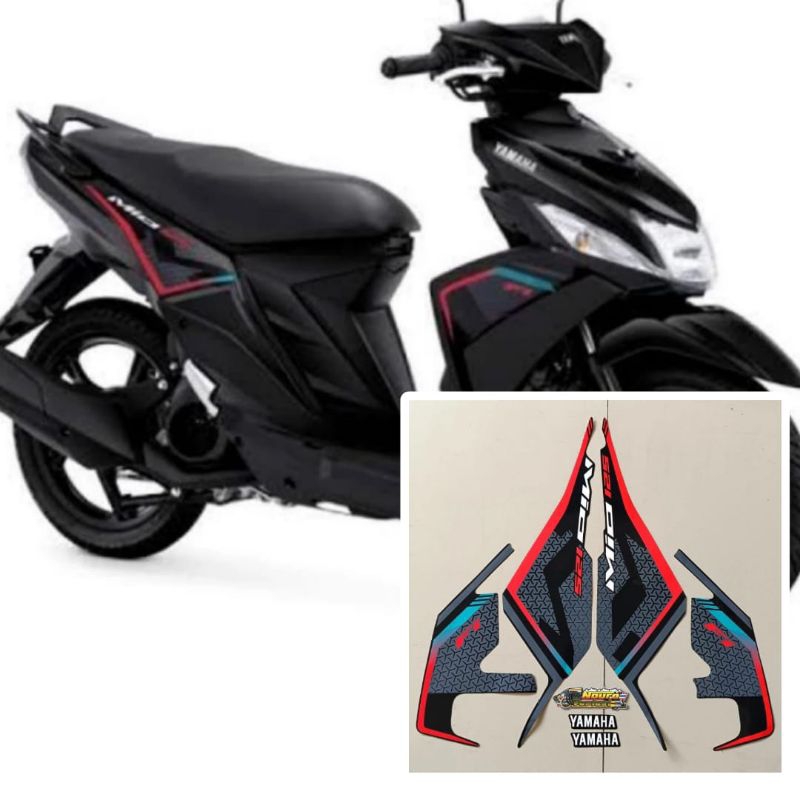 HITAM Yamaha mio mio M3 125 2020 black striping sticker full list standard quality body Shopee Malaysia