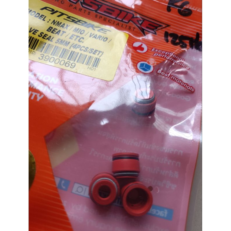 Valve SEAL SEAL PITSBIKE NMAX MIO VARIO BEAT Stem 5mm SET Of 4pcs