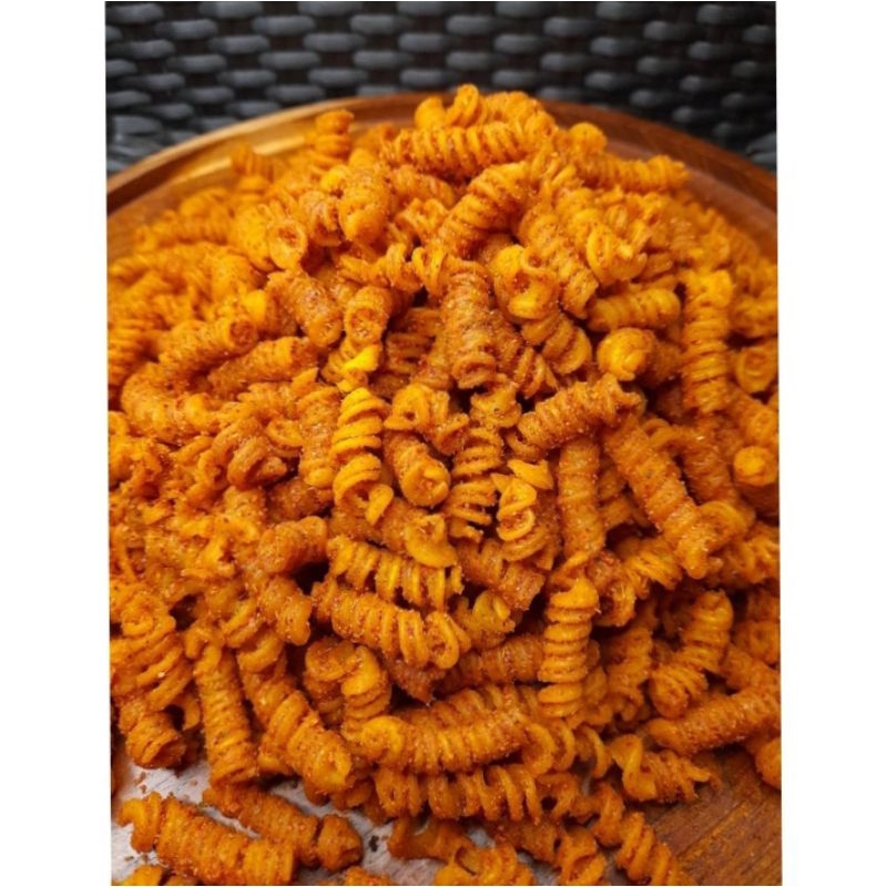 Spiral MACARONI 500g Salty Spicy Fried Thread/Dry Fried FUSILI MACARONI ...