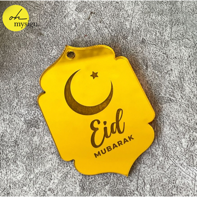 Hampers Gift Label Decoration Acrylic Hang Tag Eid Ramadhan Eid Al-Fitr ...