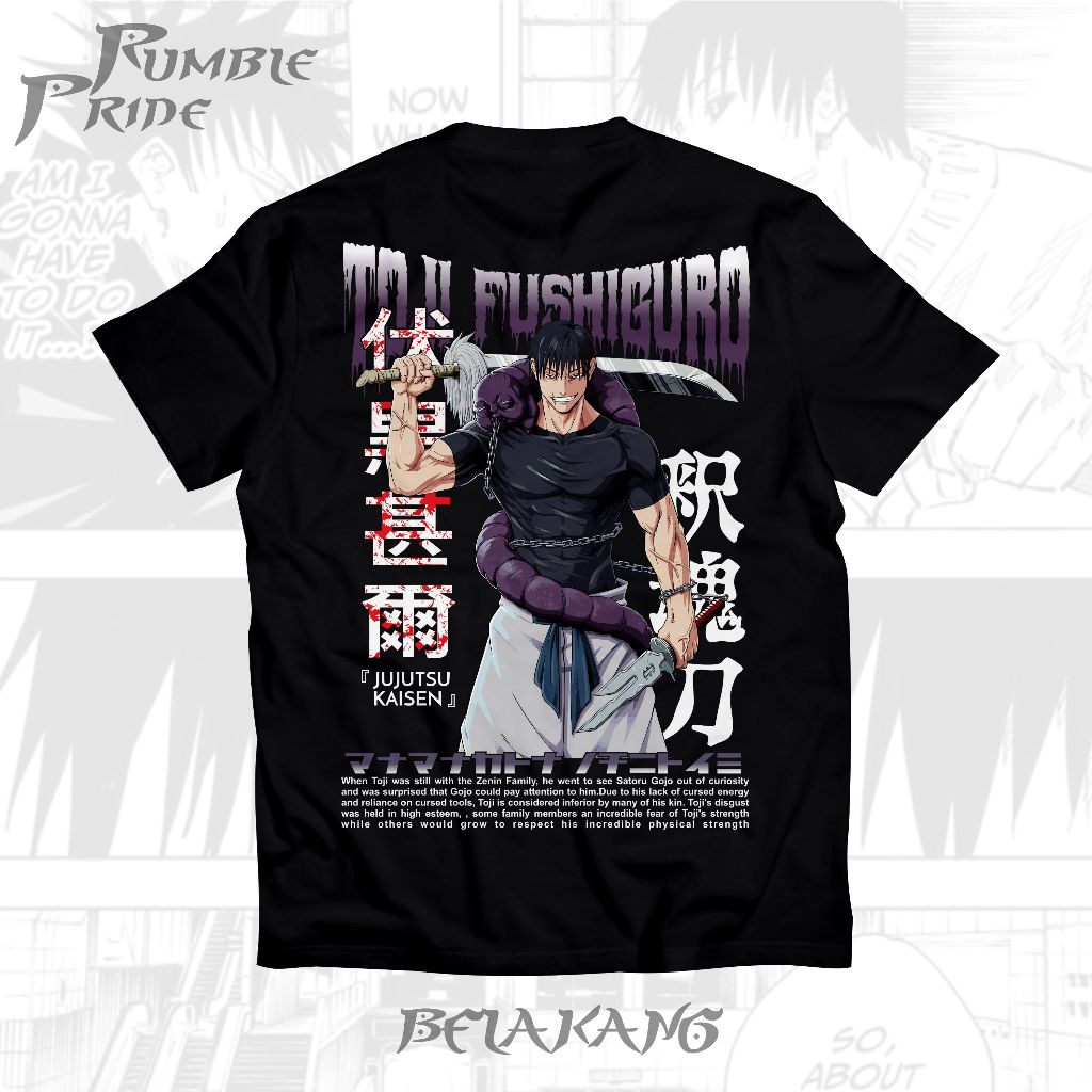 Toji FUSHIGURO JUJUTSU KAISEN Jk030 Japanese ANIME Clothes | T-shirt ...