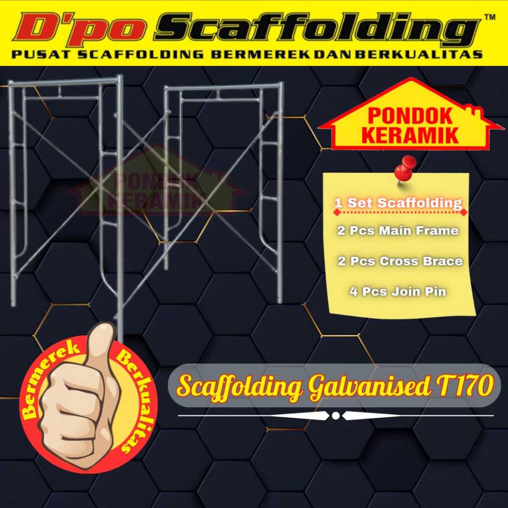 Steger Scaffolding Galvanized Silver Ladder Frame (SGM) Set | Shopee ...