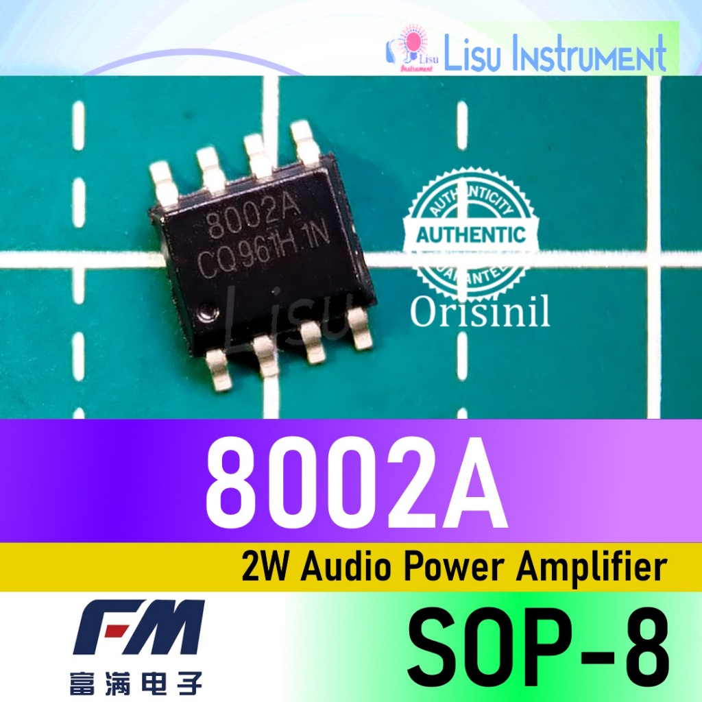 Fm8002a Mono Audio Power Amplifier 8002A 8002 SOP-8 ORIGINAL Fuman ...