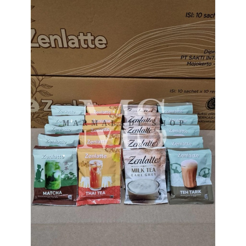 Zenlatte Early Gray Milk Tea Drink/Matcha/Tea Tarik/Thai Tea Natural ...