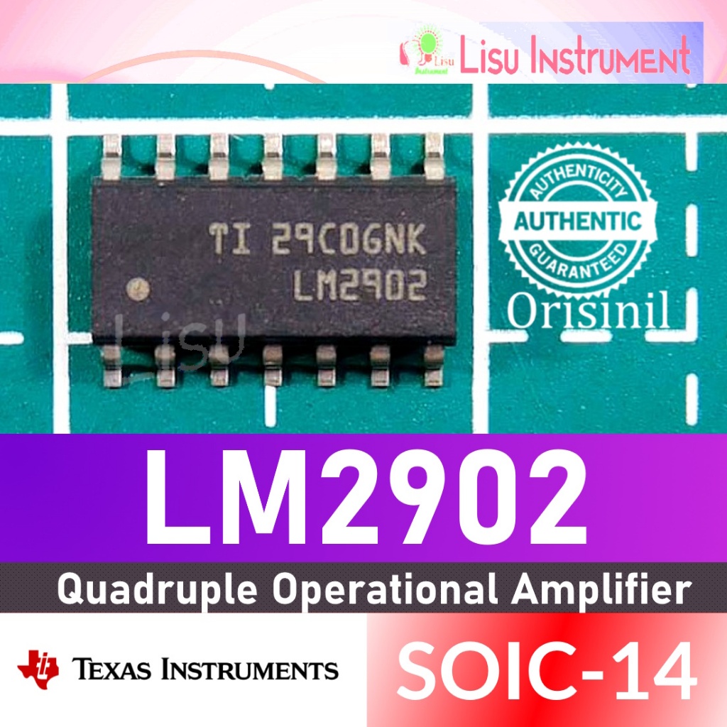 Lm2902 Quadruple Operational Amplifier LM2902DR 2902 SOIC-14 Texas ...