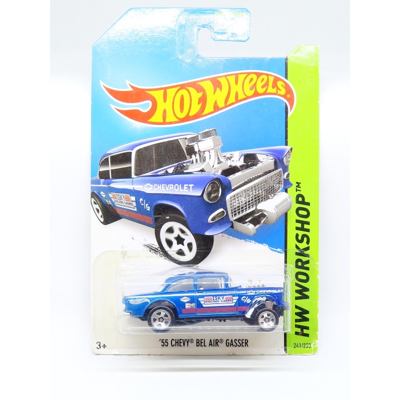 Hot Wheels 55 Chevy Bel Air Gasser Isky Blue Shopee Malaysia