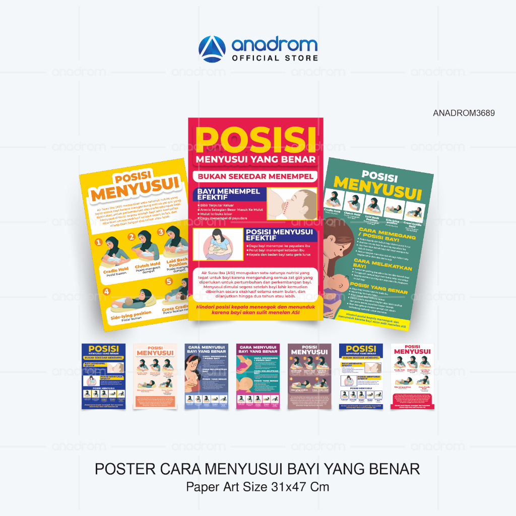 Poster How To Breastfeeding The Right Baby | Poster Correct Adjustment