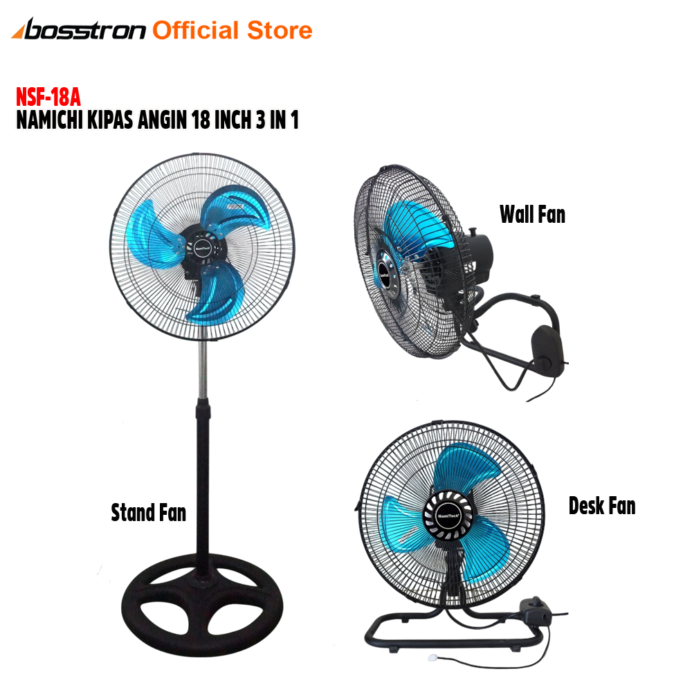 Namitech 18 Inch Iron Fan NSF-18A 3 In1 Standing Table And Wall Stand ...