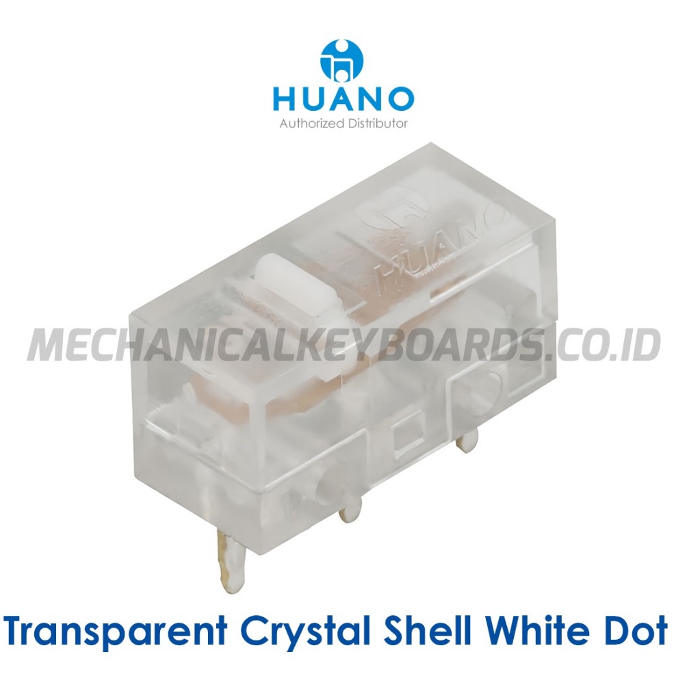 Huano Transparent Crystal Shell White Dot Mouse Micro Switch | Shopee ...