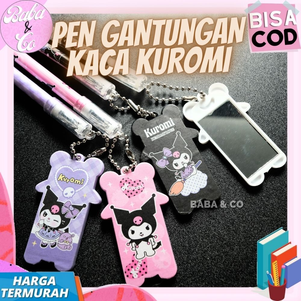 GANTUNGAN Kuromi PEN KUROMI SANRIO Mirror Hanger PEN Cute Unique KUROMI ...