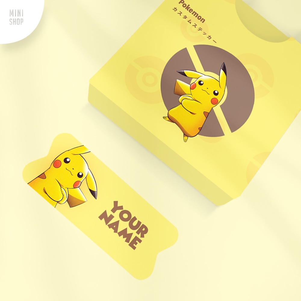 Pokemon Pikachu Custom Name Sticker | Shopee Malaysia