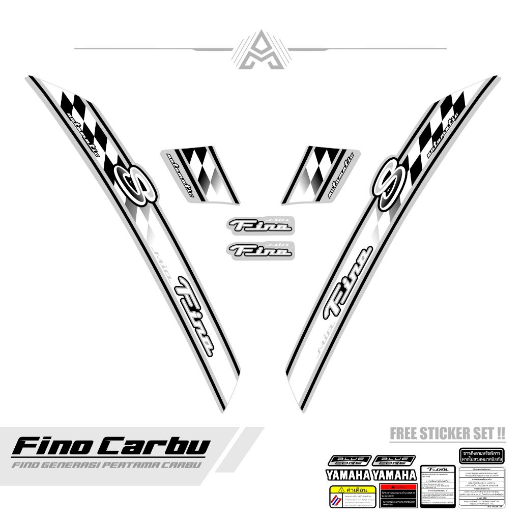 Fino KARBU STRIPING / MTF 35 / FINO CARBU STICKER / OLD FINO STICKERS ...