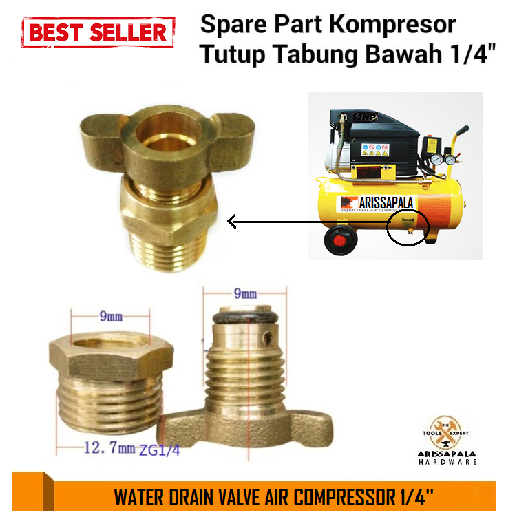 Water Drain Bolts Compressor Tube Caps Bottom Tube Exhaust Air