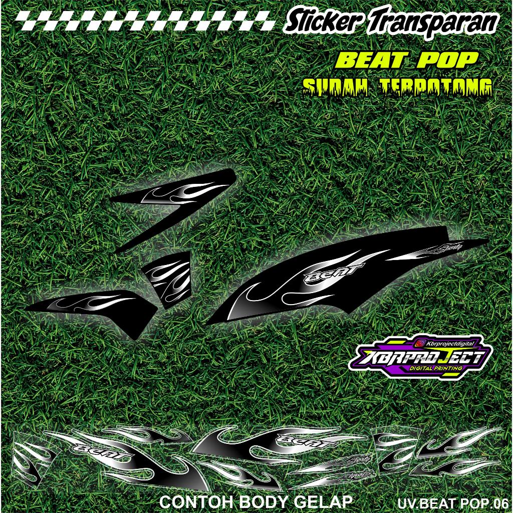 Beat POP PREMIUM TRANSPARENT STRIPING STICKERS COOL MOTORCYCLE LIS ...