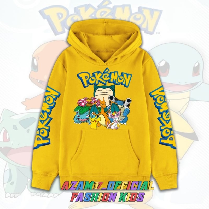 Hoodie Jacket POKEMON ALL Characters FREE Name HOODIE SWEATER Kids ...