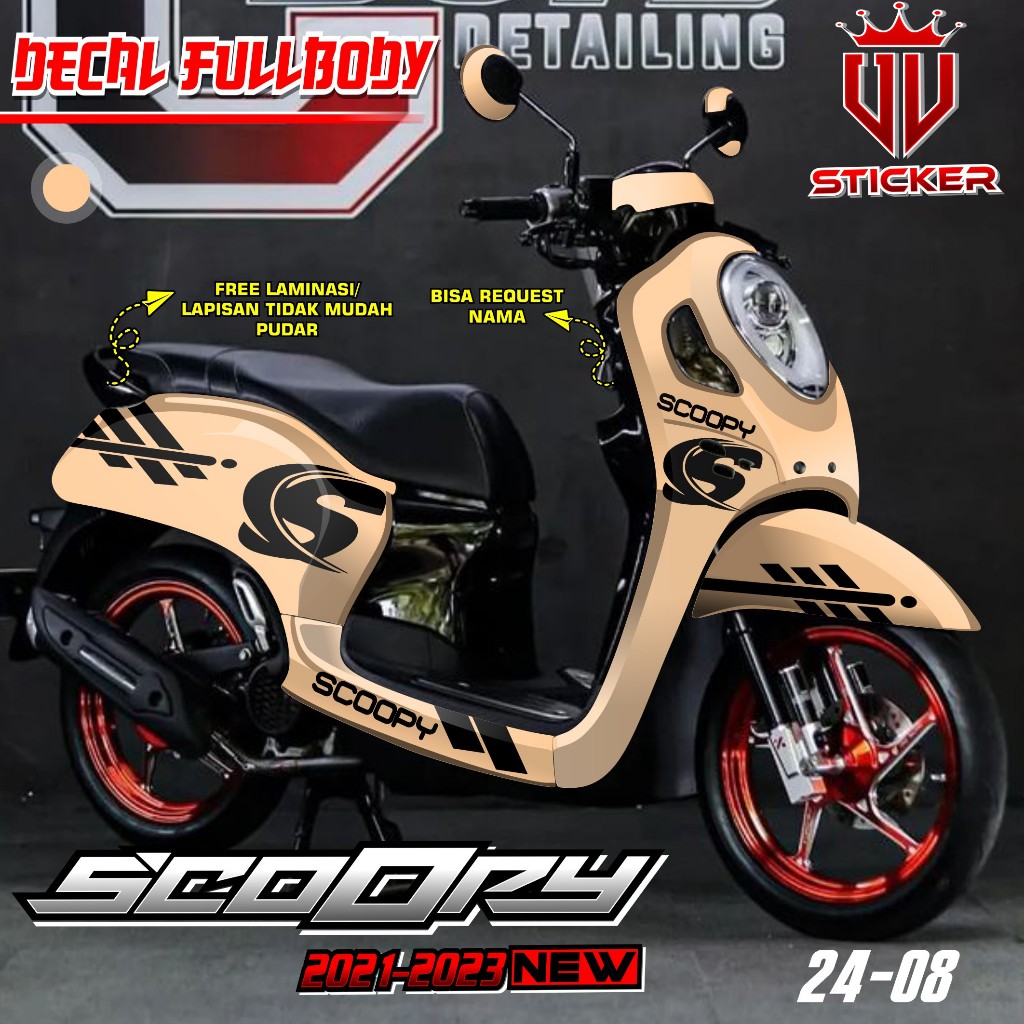 Full Body Decal Sticker Honda Scoopy Prestige 2021 2022 2023 2024 ...
