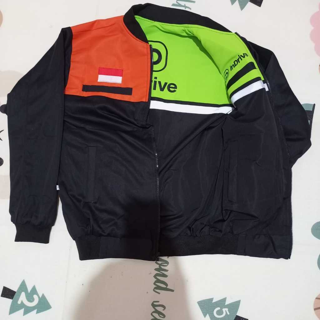 HITAM Jacket INDRIVE SOPI READY SIZE JUMBO 4XL Half Black REAL PICT ...