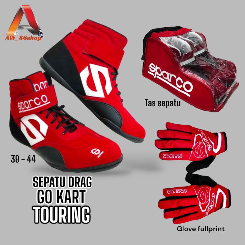MERAH SWALOM GO KART RED TOURING ROAD RACE RACING SHOES COD AVAILABLE ...