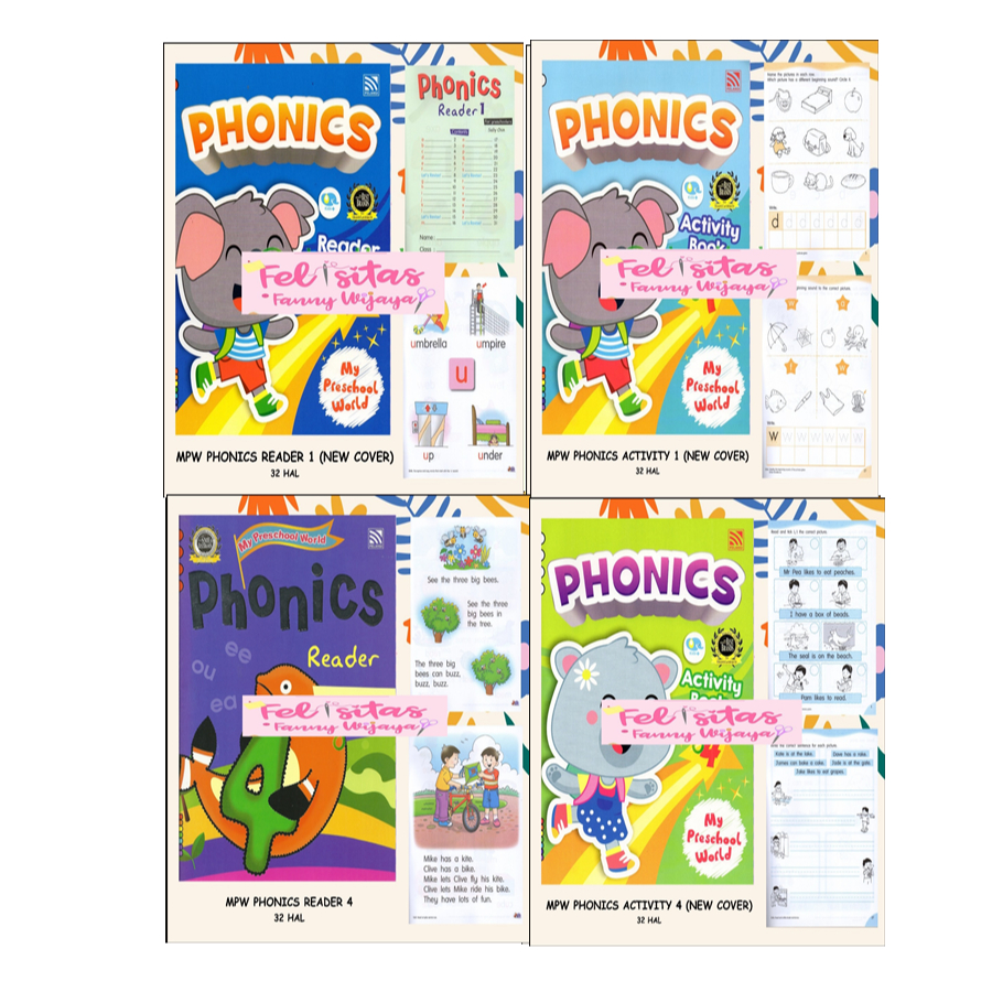 KINDERGARTEN PHONICS - MPW Phonics Reader/Activity Book 1 - 4 - S109 ...