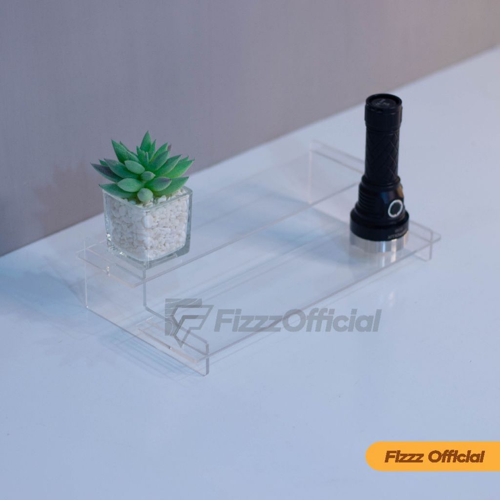 2 Tier Stacking Display Rack Full Acrylic Bricks Action Figure Cosmetic ...