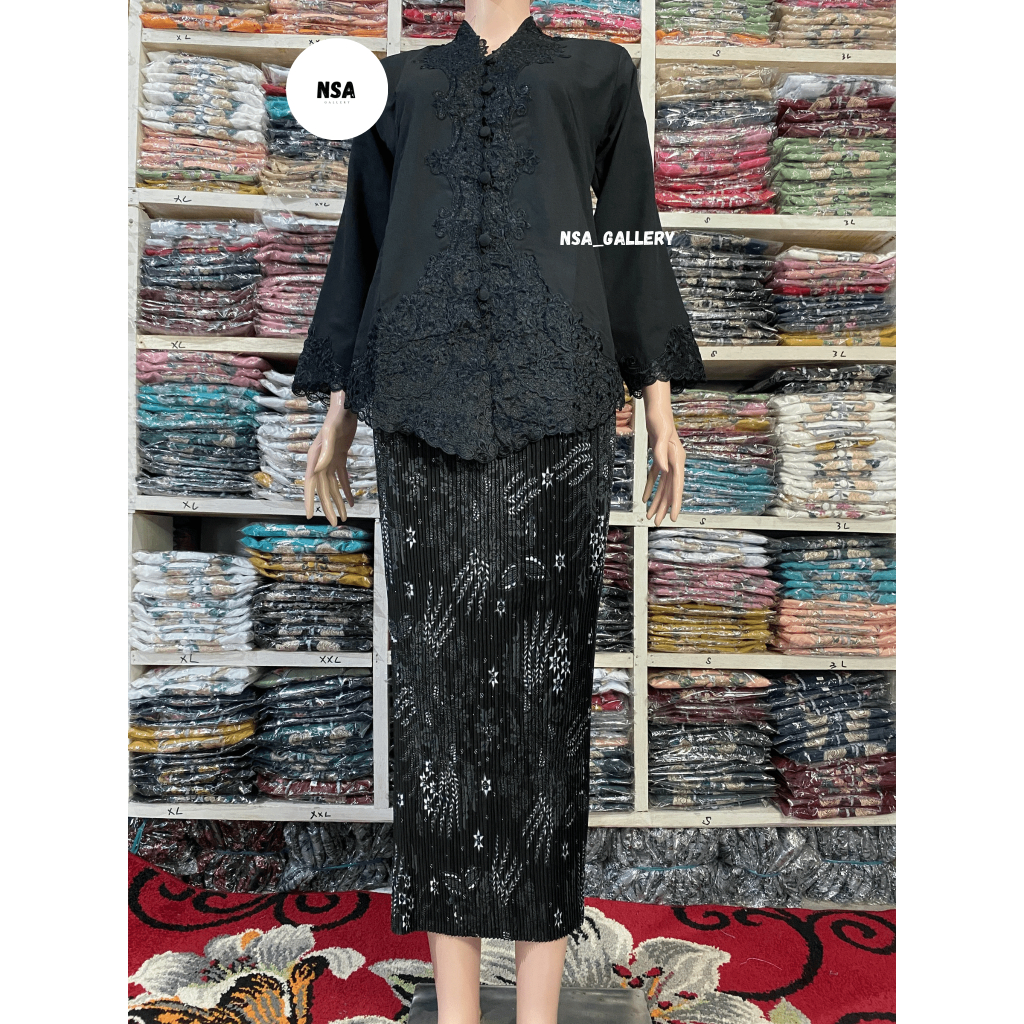 Modern Plain Long Sleeve Encim Kebaya No. | Shopee Malaysia