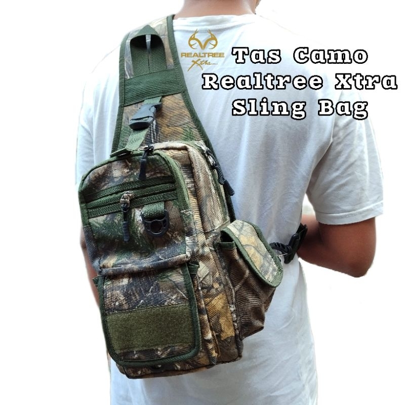 Realtree Xtra EDGE Sling Bag Camo Sling Bag Imported Canvas