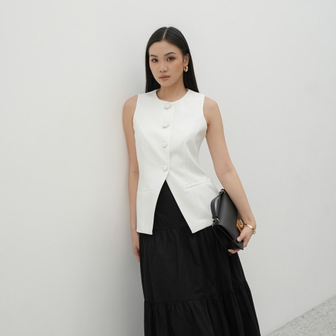 [Tavia] Cora Vest / Women's Blazer / Women's Vest / Women's Top / Women ...