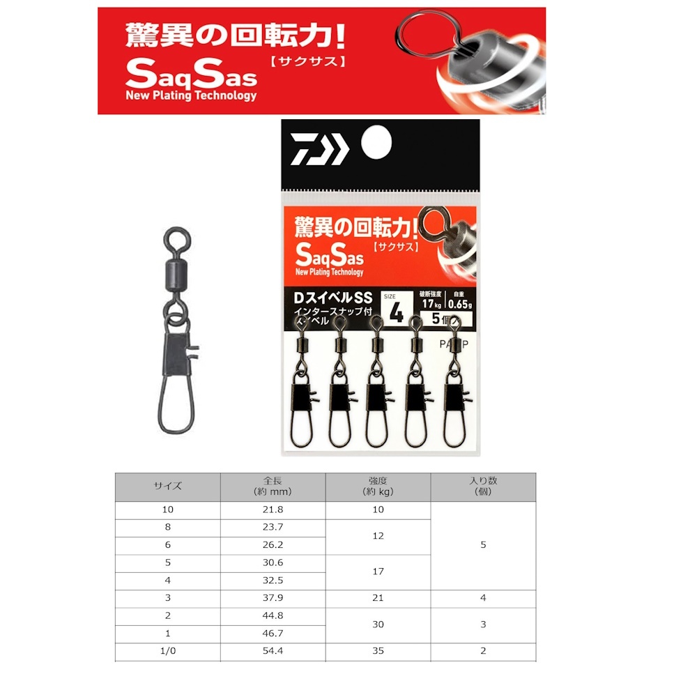 Daiwa D Swivel SS Rolling Snap With InterLock Kili-Kili Fishing Rod ...